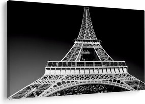 Kép - Eiffel-torony, fekete-fehér (90x60 cm)