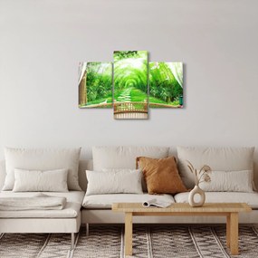 Kép - Trópusi kertre néző kilátás (90x60 cm)