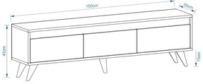 Century Sapphire Oak TV asztal