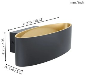 Eglo 98542 - LED Fali lámpa MACCACARI LED/10W/230V