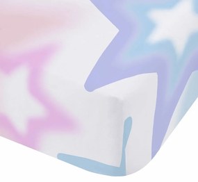 Fehér-rózsaszín gumis kétszemélyes gyerek lepedő 135x190 cm Ombre Stars – Catherine Lansfield