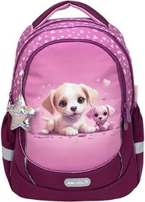 Iskolatáska, cipzáras, BELMIL Leisure Plus Puppy Love, kutyusok (BL3388724L)