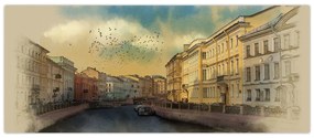 Kép - Moyka, folyó, St. Petersburg, Oroszország (120x50 cm)