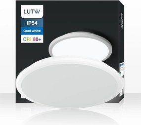 Led Mennyezeti Lámpa 24W 6500K 2400LM IP54 Ø30CM Vízálló Hideg Fehér