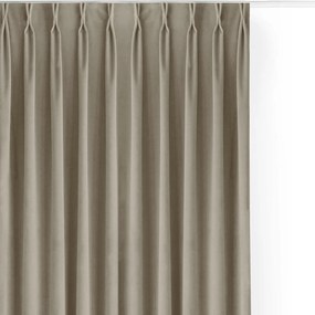 Filumi Függöny bézs sötét rövid velvet matt flexy étkező 400x175