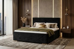 ROSI ágy 160x200 cm Fekete Matraccal