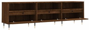 barna tölgy színű szerelt fa TV-szekrény 150 x 30 x 44,5 cm