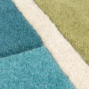 Zöld gyapjú szőnyeg 170x120 cm Piano - Flair Rugs