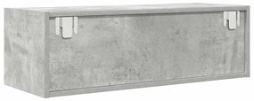 2 db betonszürke szerelt fa TV-szekrény 80x31x25,5 cm