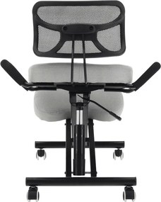 Ergonómikus térdeplőülés, szürkésbarna Taupe/fekete, RUFUS