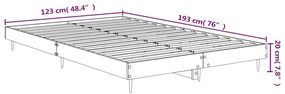 barna tölgy színű szerelt fa ágykeret matrac nélkül 120x190 cm