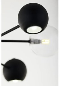 Jupiter 1995 - Csillár rúdon MOKA 3xGU10/10W/230V + 3xG9/10W/230V fekete/átlátszó