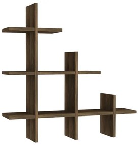 Fali polc JUKE 80x81,8 cm barna