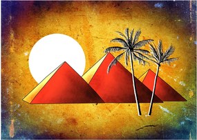 Festett egyiptomi piramisok képe (70x50 cm)