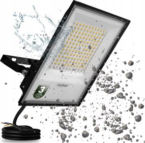 Halogén Led fényvető 100W kültéri kerti reflektor vízálló Slim