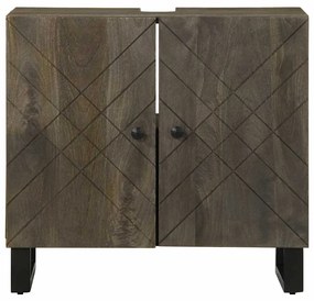 mosogatószekrény fekete 62x33x58 cm tömörfa mangófa