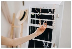 Bien fehér ékszertartó szekrény tükörrel és LED világítással - Bonami Essentials