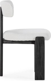 Fekete-világosszürke kárpitozott étkezőszék szett 2 db-os Nadia – MOME