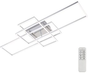 Brilo - LED Dimmelhető felületre szerelhető csillár FRAME LED/51W/230V króm + távirányító