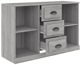 szürke sonoma színű szerelt fa tálalószekrény 104,5x35,5x67,5cm