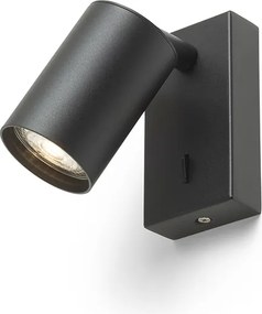 RENDL DUDE nástěnná černá 230V LED GU10 9W
