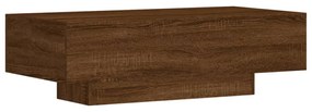 barna tölgyszínű szerelt fa dohányzóasztal 100x49,5x31 cm