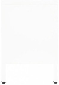 fehér acél és üveg TV-szekrény 90 x 30 x 44 cm