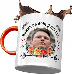 Narancssárga Bögre Sławomir Mentzen XD Ajándék Nyomtatott Fotóval