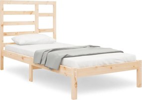 vidaXL Small Single tömör fa ágykeret 75 x 190 cm