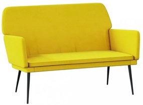 sárga bársonypad 108x79x79 cm