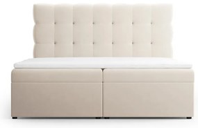 Bézs boxspring ágy tárolóhellyel 160x200 cm Bali – Cosmopolitan Design