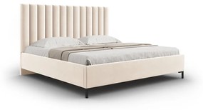 Bézs kárpitozott ágyneműtartós franciaágy ágyráccsal 180x200 cm Casey – Mazzini Beds