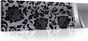 Vászonkép 145x45 Damaszkusz minta virágdísz monokróm elegancia