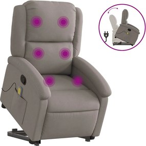 vidaXL tópszínű szövet dönthető masszázs- és állófotel