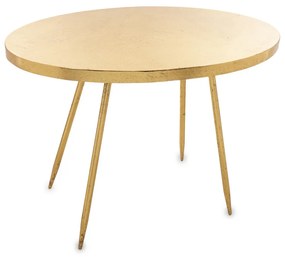 Design antikolt arany fém ovál asztalka 56.5x80x50cm