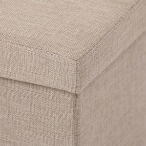 Zsámoly Tárolóhellyel, Krémszínű Szövet Kárpitozással. TAB-462 Belföldi Raktárról