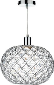 Dar Lighting glamour modern függeszték juanita csiszolt króm darjua6550