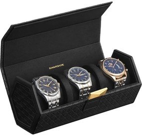 Utazó órarendező, órarendező rejtett tárolóval, fekete