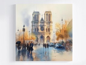 Poszter Építészet Város Párizs Notre Dame Székesegyház 40x40
