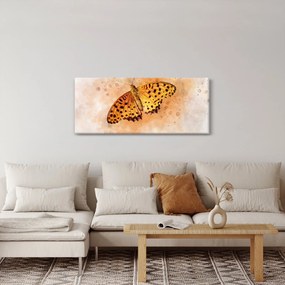 Kép - narancssárga pillangó, akvarell (120x50 cm)
