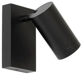 Modern fekete fali lámpa állítható kapcsolóval - Jeana Luxe