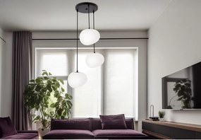 Fekete-fehér függőlámpa ø 42 cm Stones – Candellux Lighting