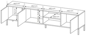 TV asztal/szekrény Danton 203 3D (bézs). 1071338