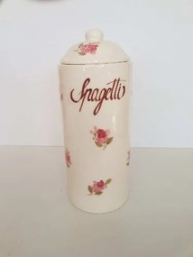 Violin rózsás spagettitartó,kerámia,kézzel festett-dia12x30cm