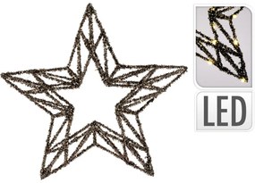 Minea arany csillag LED-es dekoráció arany 40cm