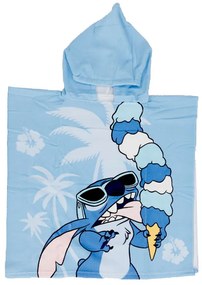 Disney Lilo és Stitch, A csillagkutya Ice Cream strand törölköző poncsó 55x110 cm (Fast Dry)