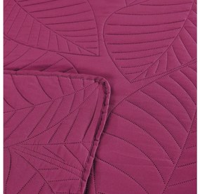 Lila ágytakaró levelek mintával Méret: 200 x 220 cm