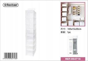 Szekrényrendező Fehér nem szőtt 8 szint