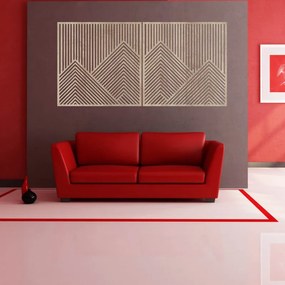 Kettőt ábrázoló faldekoráció geometrikus hegyvonalakkal | LERA