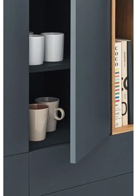 Sötétszürke magas komód 100x120 cm Corvo - Teulat